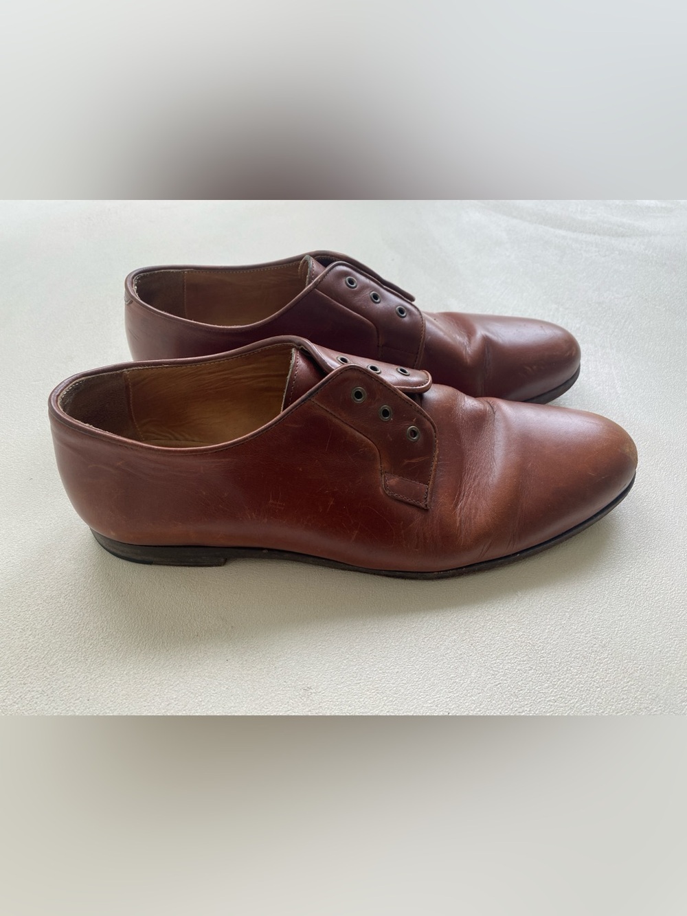 A.P.C. Leather Derbies in Brown size 45